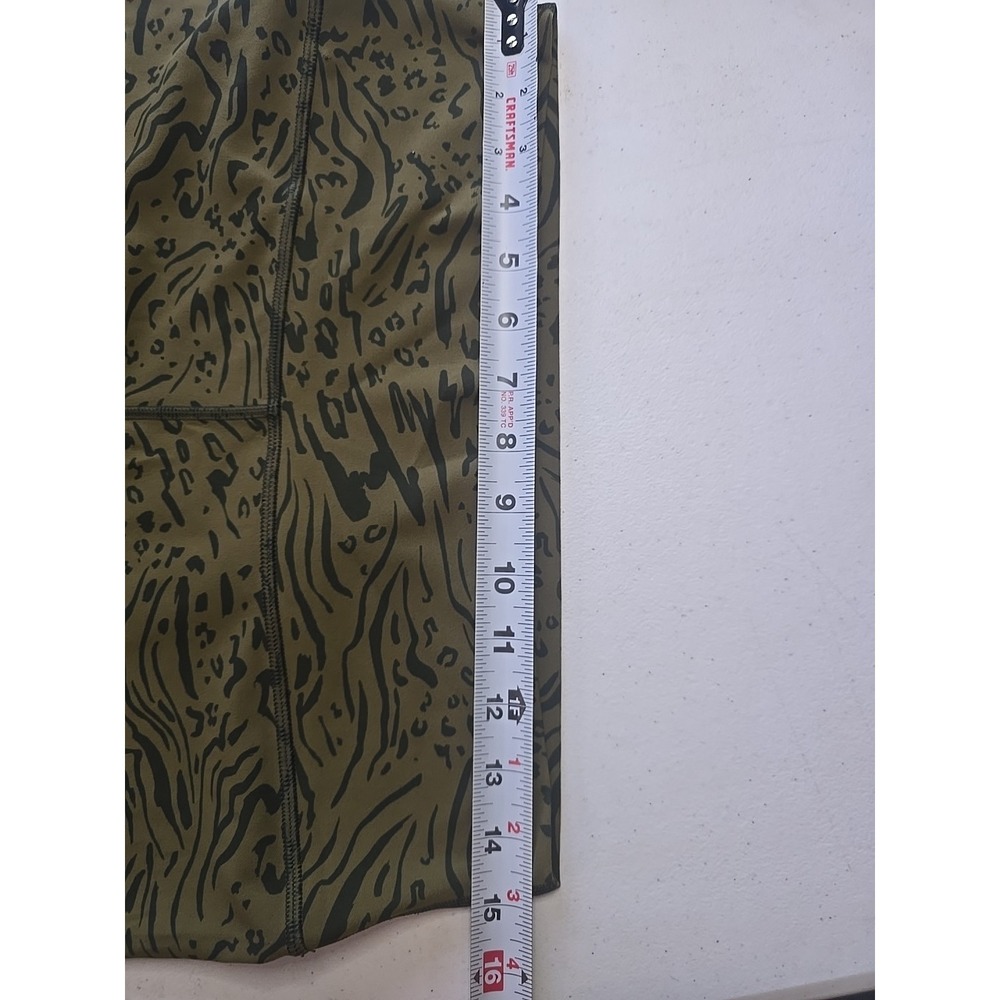 Athleta Tights Transcend 7/8 Length Sz XL Green Animal Print Disney Bounding - Picture 7 of 8